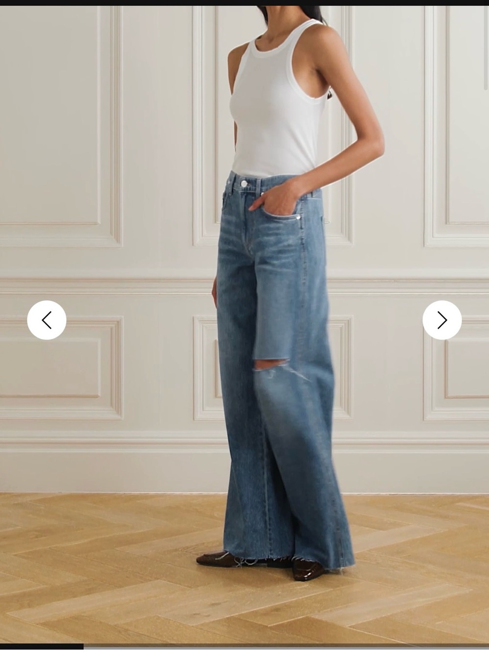 VERONICA BEARD
Kasey frayed mid-rise wide-leg jeans